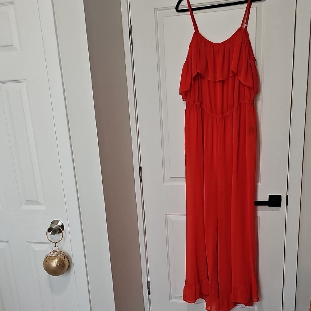 Elegant Red Maxi Dress